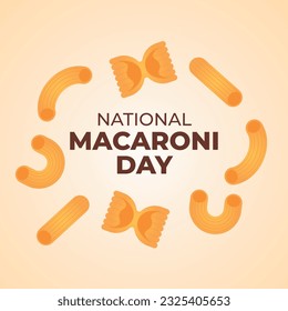 national macaroni day design template for celebration. flat macaroni vector design. macaroni vector images. 