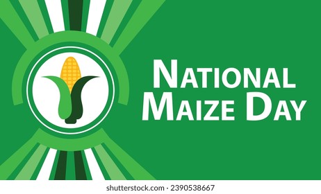 National Maize Day vector banner design. Happy National Maize Day modern minimal graphic poster illustration.