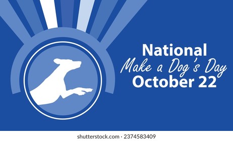 National Make a Dog’s Day vector banner design with geometric shapes and vibrant colors on a horizontal background. Happy National Make a Dog’s Day modern minimal poster.