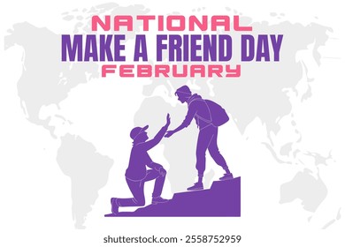 NATIONAL MAKE A FRIEND DAY Vector Illustration background