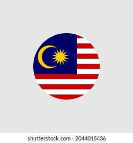 National Malaysia flag, official colors and proportion correctly. Vector illustration. EPS10.