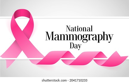 National Mammography day is observed every year in October, it is the process of using low-energy X-rays to examine the human breast for diagnosis and screening. Vector illustration