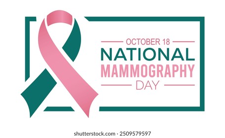 National Mammography Day is observed every year on October. Medical Healthcare Awareness concept. background, placard, banner template Vector illustration design.