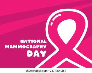 National Mammography Day. The third Friday of October. Eps 10.