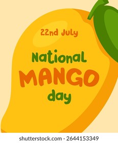 National Mango Day banner background, can use for greeting card, poster, template