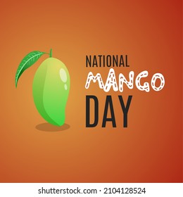 National Mango day vector illustration, suitable for web banner or card