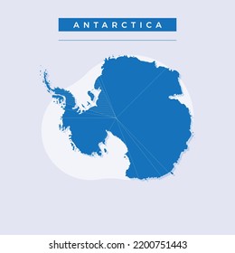 National map of Antarctica, Antarctica map vector, illustration vector of Antarctica Map.