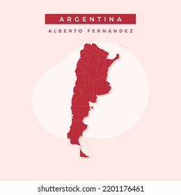 National map of Argentina, Argentina map vector, illustration vector of Argentina Map.
