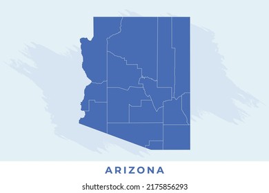 National map of Arizona, Arizona map vector, illustration vector of Arizona Map.