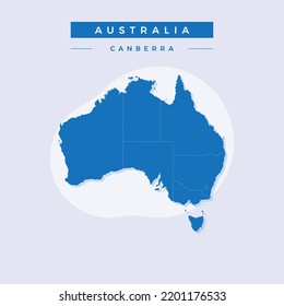 National map of Australia, Australia map vector, illustration vector of Australia Map.