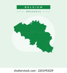 Nationale Karte von Belgien, belgische Karte, Vektorgrafik von Belgien Karte.