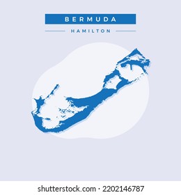 National map of Bermuda, Bermuda map vector, illustration vector of Bermuda Map.