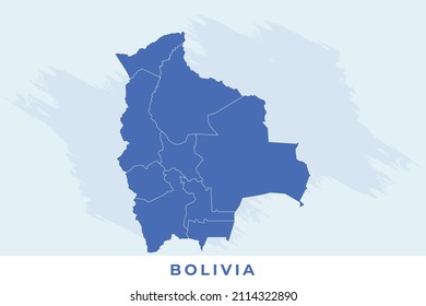 National map of Bolivia, Bolivia map vector, illustration vector of Bolivia Map.