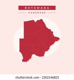 Mapa nacional de Botswana, Mapa vectorial de Botswana, vector de ilustración del Mapa de Botswana.