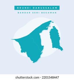 National Map Brunei Darussalam Brunei Darussalam Stock Vector Royalty   National Map Brunei Darussalam Vector 260nw 2201548447 