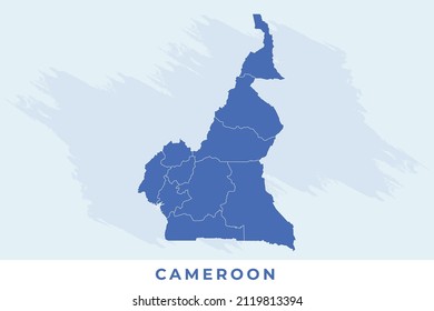 National map of Cameroon, Cameroon map vector, illustration vector of Cameroon Map.
