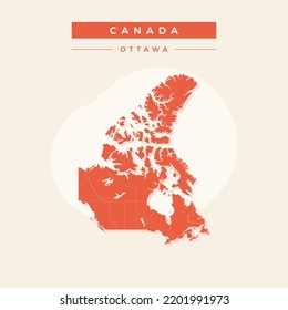 National map of Canada, Canada map vector, illustration vector of Canada Map.