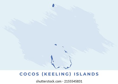 National map of Cocos (Keeling) Islands, Cocos (Keeling) Islands map vector, illustration vector of Cocos (Keeling) Islands Map.