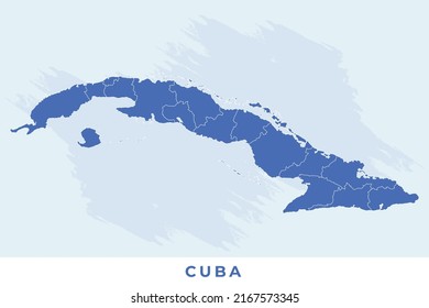 National Map Cuba Cuba Map Vector Stock Vector (Royalty Free ...