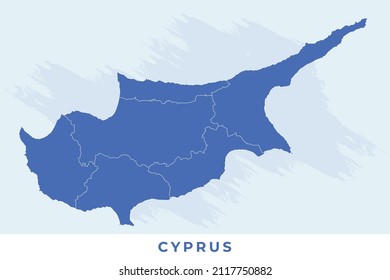 National map of Cyprus, Cyprus map vector, illustration vector of Cyprus Map.