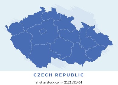 National map of Czech Republic, Czech Republic map vector, illustration vector of Czech Republic Map.