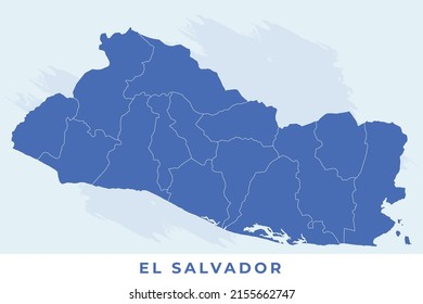 National map of El Salvador, El Salvador map vector, illustration vector of El Salvador Map.