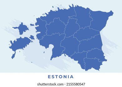 National map of Estonia, Estonia map vector, illustration vector of Estonia Map.