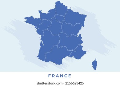 National map of France, France map vector, illustration vector of France Map.