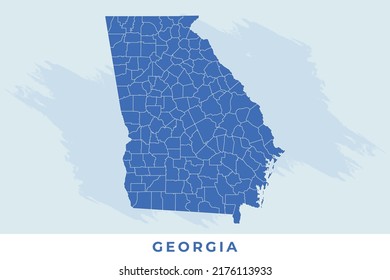 National map of Georgia, Georgia map vector, illustration vector of Georgia Map.