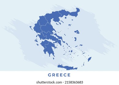 Mapa nacional de Grecia, Mapa vectorial de Grecia, Mapa ilustrativo de Grecia.