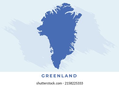 National Map Of Greenland, Greenland Map Vector, Illustration Vector Of Greenland Map.