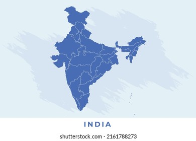 2,240 India blue outline map Images, Stock Photos & Vectors | Shutterstock