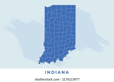 National Map Indiana Indiana Map Vector Stock Vector (royalty Free 