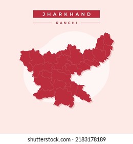 National Map Jharkhand Jharkhand Map Vector Stock Vector (Royalty Free ...