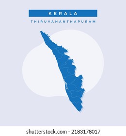 National Map Kerala Kerala Map Vector Stock Vector Royalty Free   National Map Kerala Vector Illustration 260nw 2183178017 