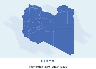 National map of Libya, Libya map vector, illustration vector of Libya Map.