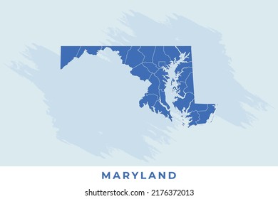 National map of Maryland, Maryland  map vector, illustration vector of Maryland Map.