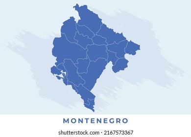 National map of Montenegro, Montenegro map vector, illustration vector of Montenegro Map.