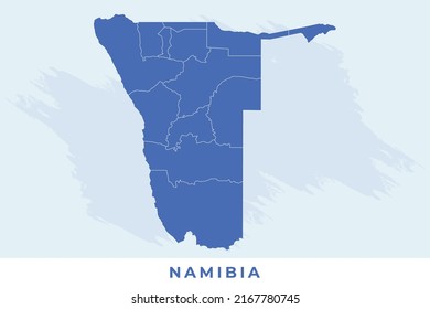 National Map Namibia Namibia Map Vector Stock Vector (Royalty Free ...