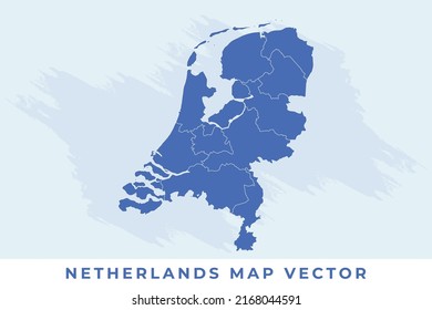 Nationalplan der Niederlande, niederländische Karte, Vektorgrafik, Vektorgrafik der niederländischen Karte.
