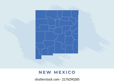 National map of New Mexico, New Mexico map vector, illustration vector of New Mexico Map.