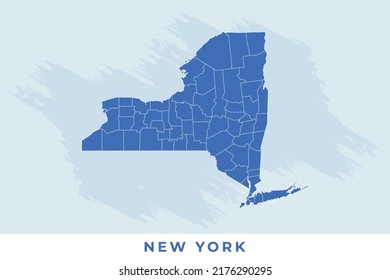 National map of New York, New York map vector, illustration vector of New York Map.