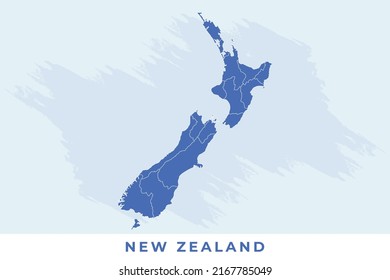 National map of New Zealand, New Zealand map vector, illustration vector of New Zealand Map.