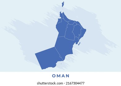 National map of Oman, Oman map vector, illustration vector of Oman  Map.