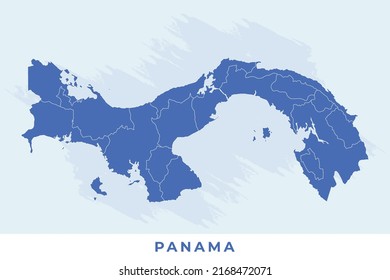 National map of Panama, Panama map vector, illustration vector of Panama Map.