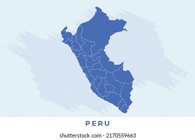 National map of Peru, Peru map vector, illustration vector of Peru Map.