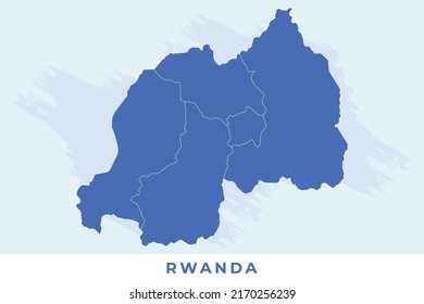 National map of Rwanda, Rwanda map vector, illustration vector of Rwanda Map.