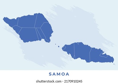 National map of Samoa, Samoa map vector, illustration vector of Samoa Map.
