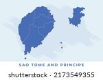National map of Sao Tome and Principe, Sao Tome and Principe map vector, illustration vector of Sao Tome and Principe Map.