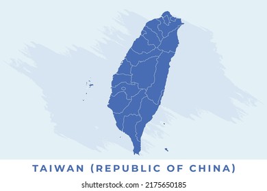 National map of Taiwan (Republic of China), Taiwan (Republic of China) map vector, illustration vector of Taiwan (Republic of China) Map.